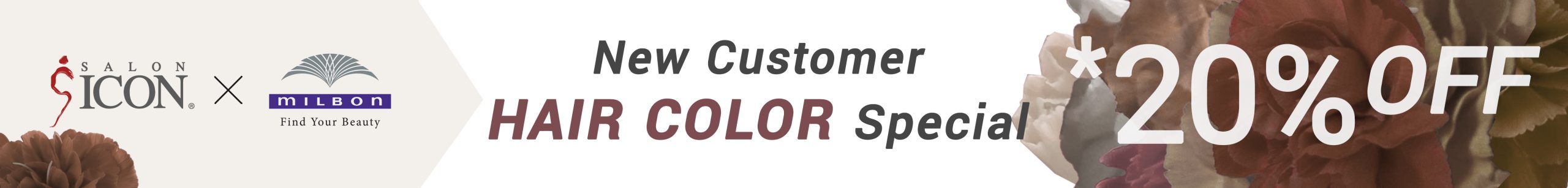Salonicon & Milbon New Customer Hair Color Promotion 20% Off
