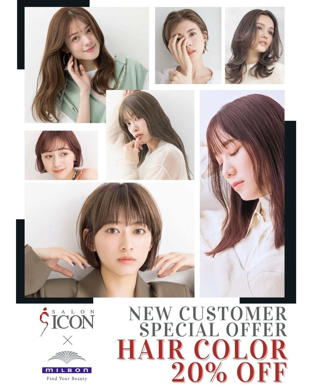 New Customer 1st Time Hair Coloring Promotion 20% Off